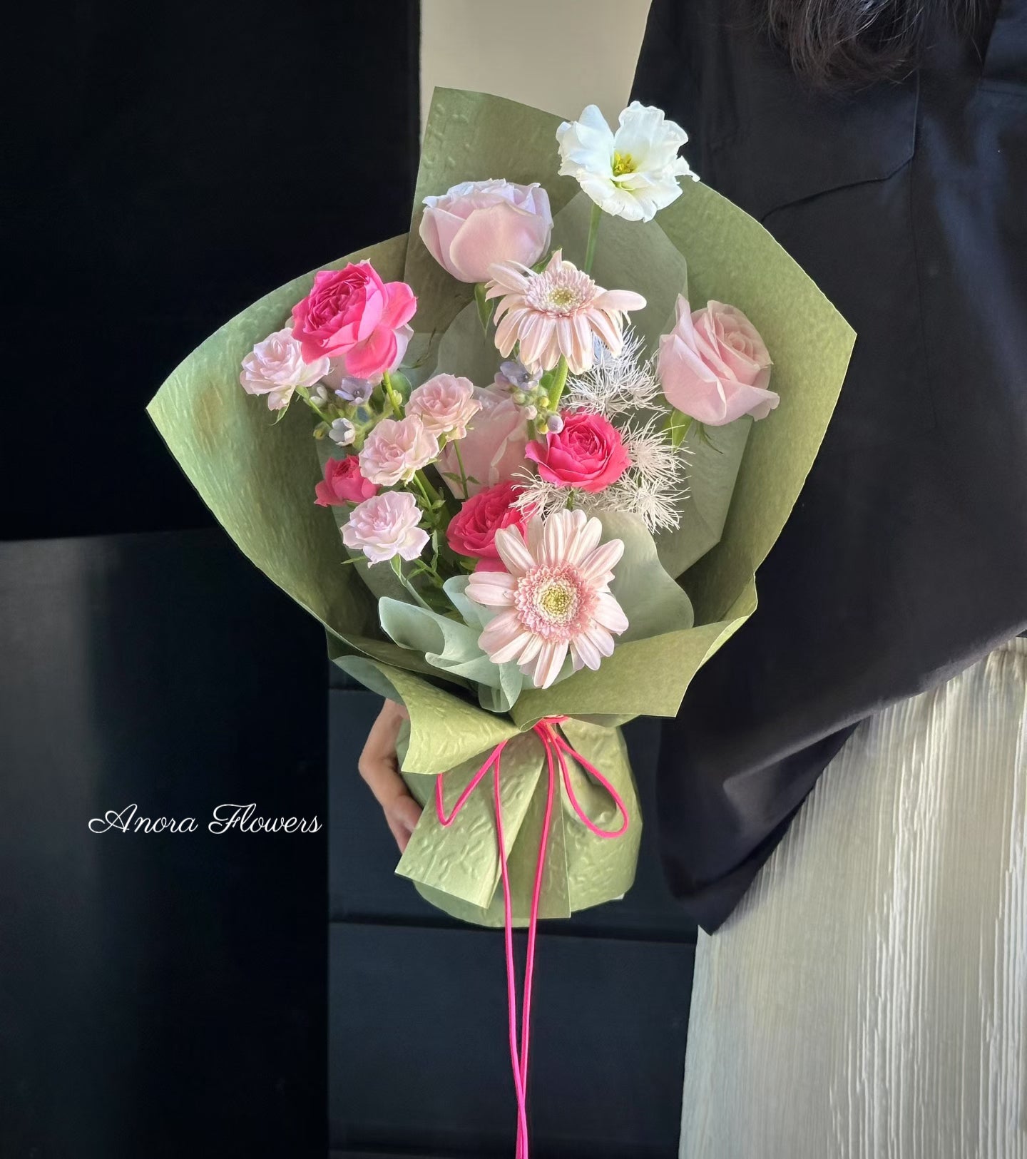 Pink in Green